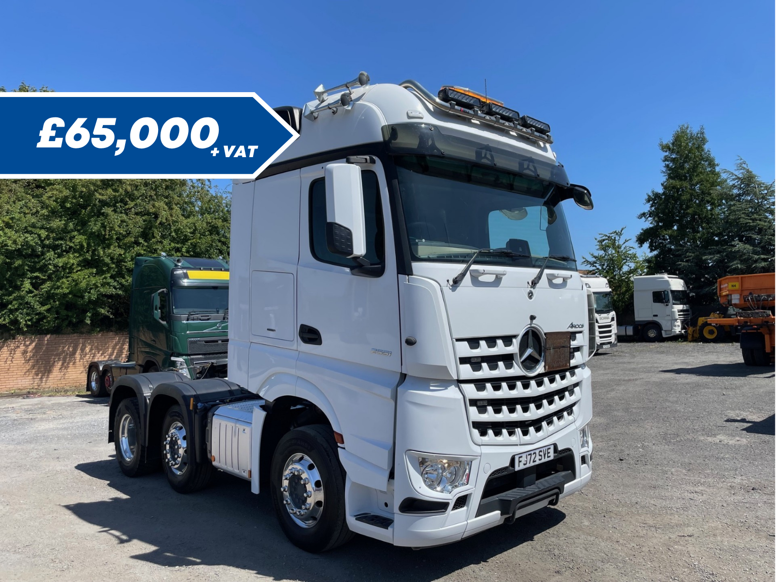 2022 72 Plate Mercedes Benz Arocs 2551, Plated 68 Tonne- FJ72SVE